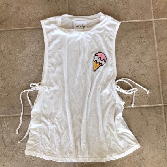 Sadie & Sage Tops - Vintage ice cream distressed tank!